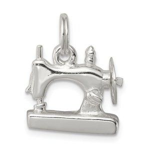 Sterling Silver Sewing Machine Charm New Pendant